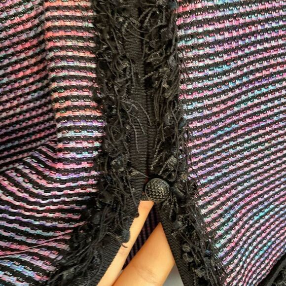 Misook Tweed Suit Womens Small‎ 2piece Set Skirt Blazer Fringe Career Capsule - Picture 6 of 10